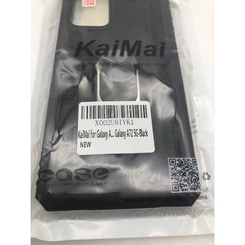 KaiMai for Galaxy A72 5G Case Samsung A72 5G Case Black w/HD screen Protector